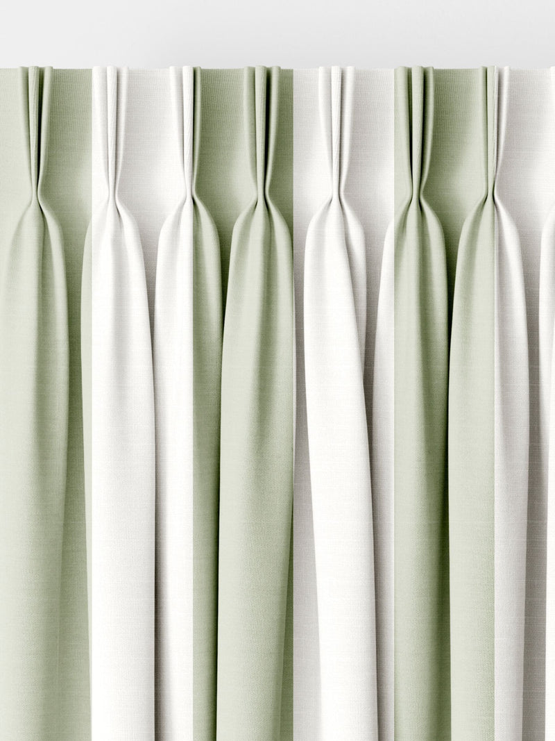 Sophie Allport sage Witham stripe made to measure curtains (British brand)