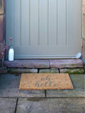 Artsy Mats Grey Oh Hello doormat 60x40cm, UK version