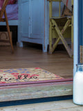 Artsy Mats Brown Hello Scribbly Floral doormat (British brand)
