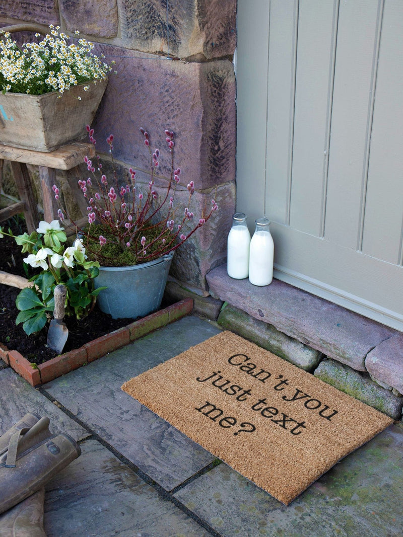 Artsy Mats coir doormat Can't You Just Text Me 60x40cm - British product