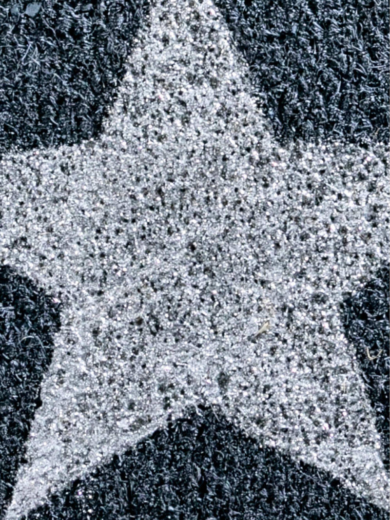 Artsy Mats grey glitter star doormat 60x40cm - British product