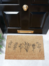 Next Artsy Mats Brown Wild Flowers Coir Doormat 60cm x 40cm- Buy online at McGrocer