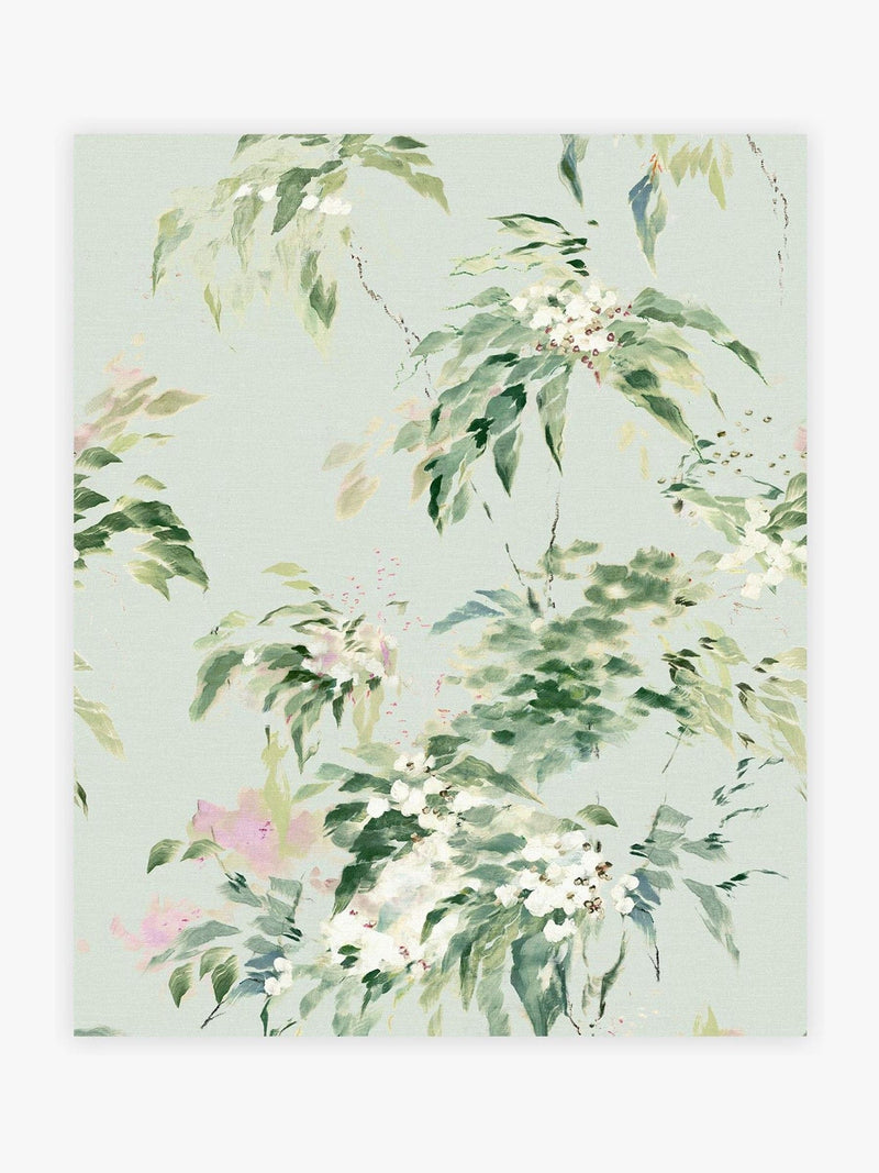 Sage Ruiz floral wallpaper sample A4 (British brand)