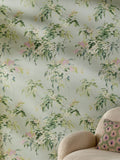 Sage Ruiz floral wallpaper sample A4 (British brand)