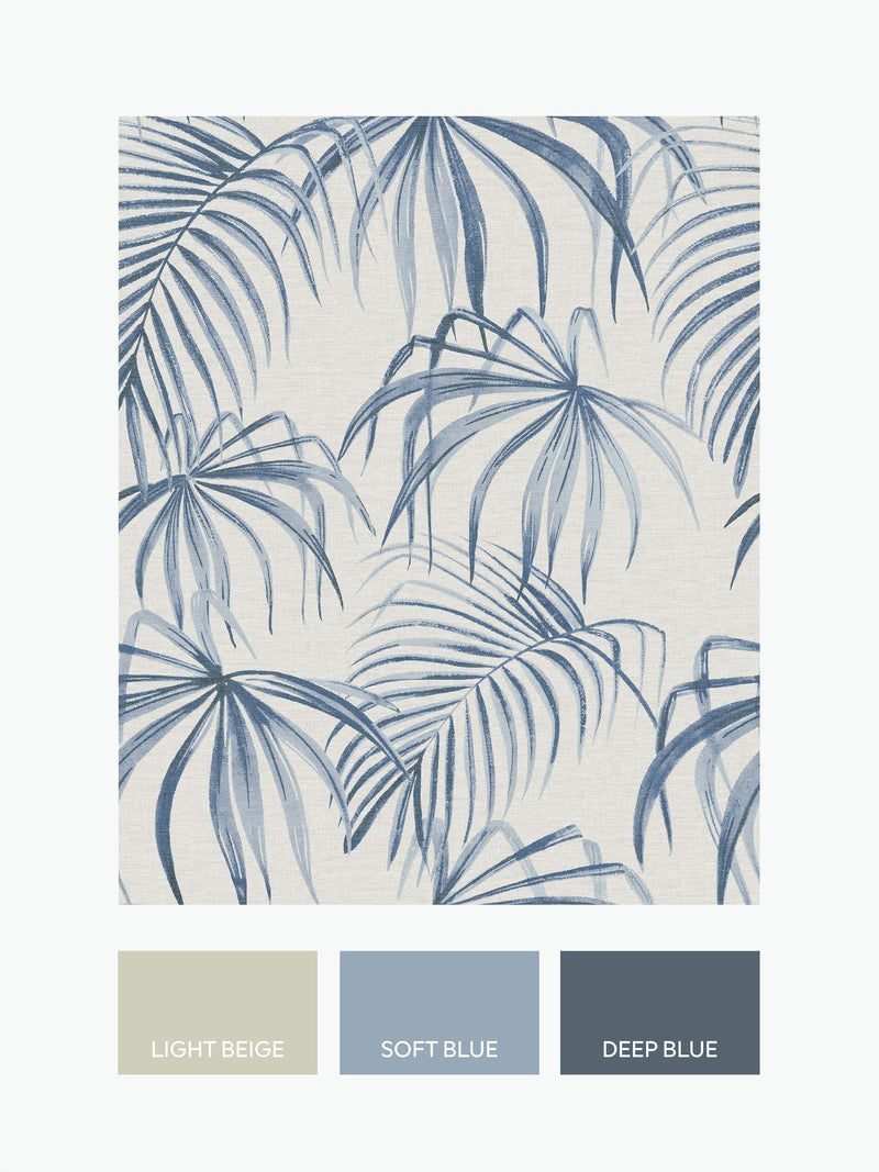 Wallpaper sample Cream Palm Print A4 - British product