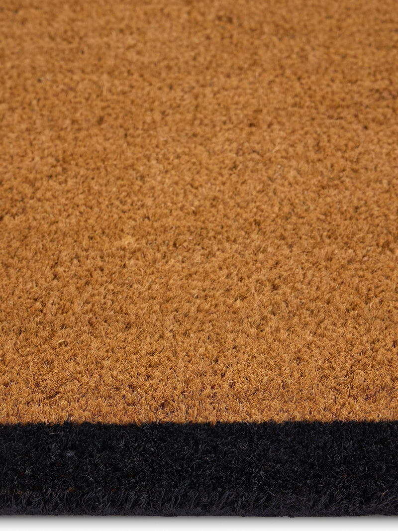 Coir runner doormat black border 55x125cm, imported from the UK