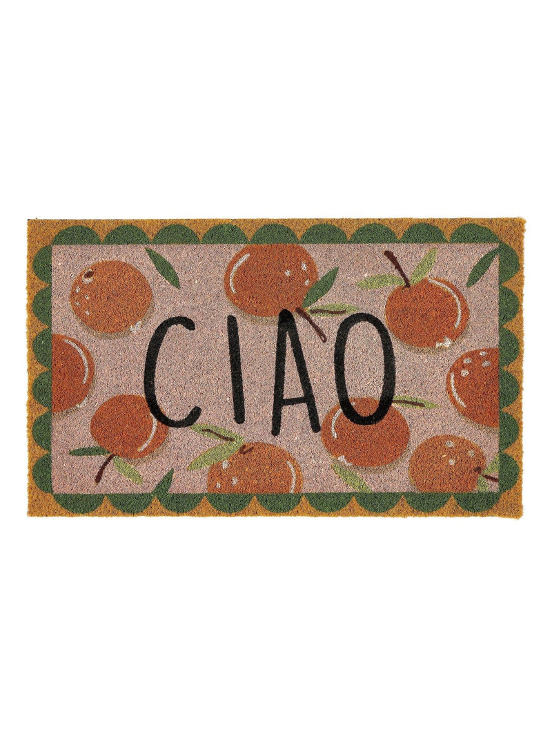My Mat pink ciao coir doormat 75x45cm (British brand)
