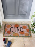 My Mat pink ciao coir doormat 75x45cm (British brand)