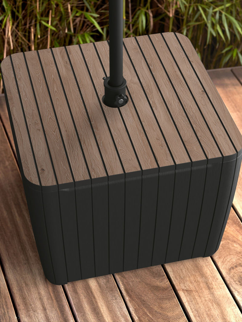 Keter grey Luzon patio parasol holder - British product