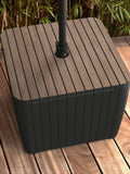 Keter grey Luzon patio parasol holder - British product