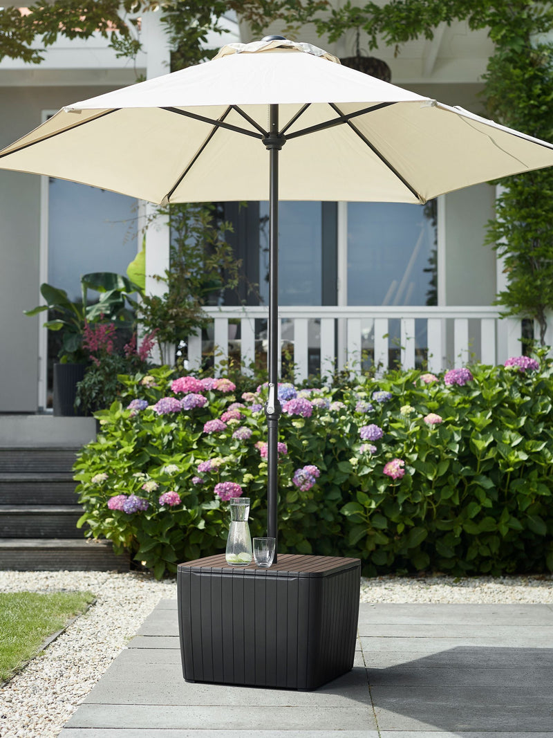 Keter grey Luzon patio parasol holder - British product