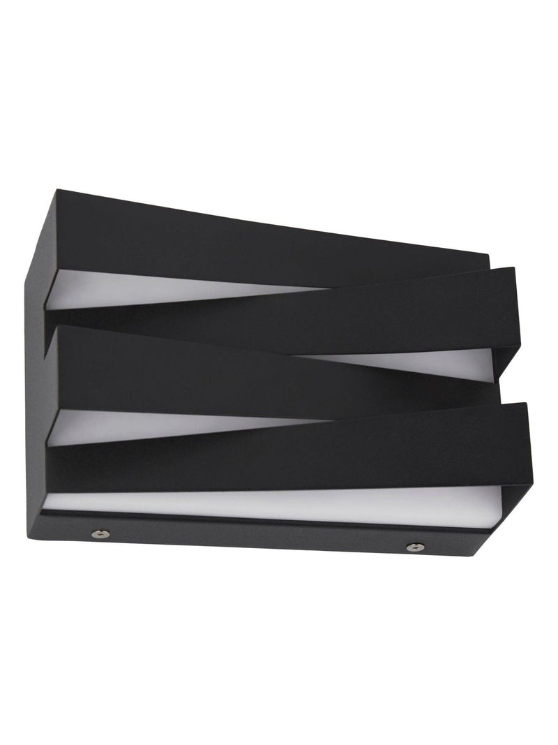 Searchlight Black Arran LED wall light 12.5x20cm, imported from the UK