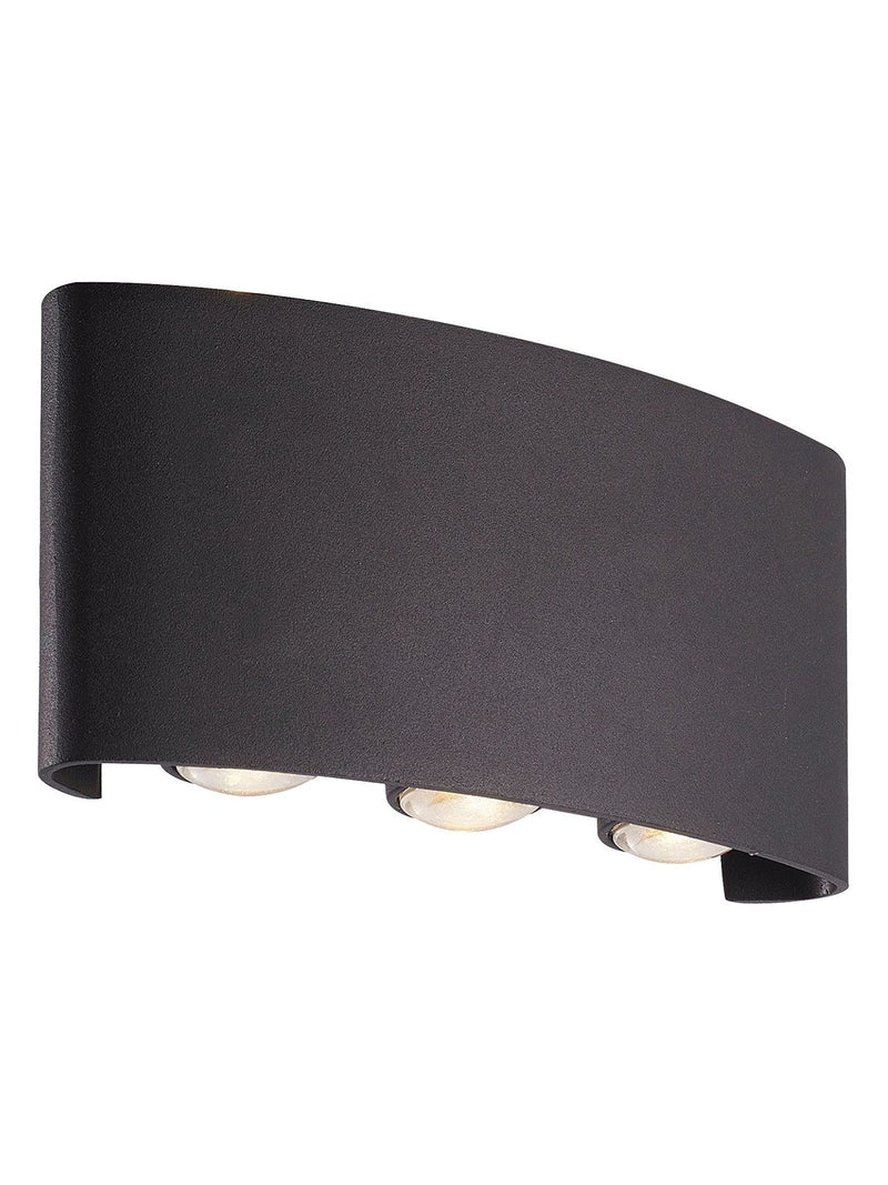 Searchlight FINKLE LED outdoor wall light sand black finish, UK version