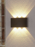 Searchlight FINKLE LED outdoor wall light sand black finish, UK version