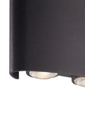 Searchlight FINKLE LED outdoor wall light black aluminium, UK version