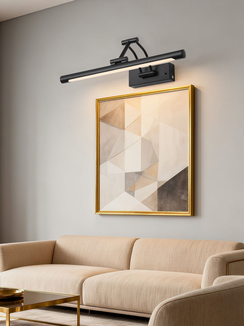 Searchlight Black Massy rechargeable wall lamp, UK version
