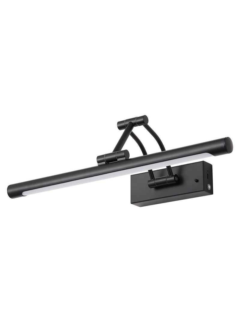 Searchlight Black Massy rechargeable wall lamp, UK version