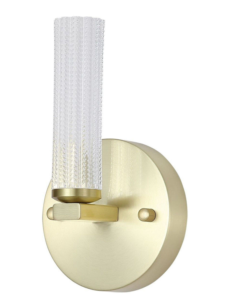 Searchlight Brass Della LED wall light, UK version