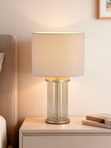 Next Searchlight Vera Champagne and Gold 1-Light Table Lamp, 42cm- Buy online at McGrocer