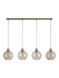Searchlight Gold Tilly pendant light champagne glass shades - British product