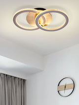 Next Searchlight Latte Champagne and White Julin Metal LED Flush Ceiling Light- Buy online at McGrocer