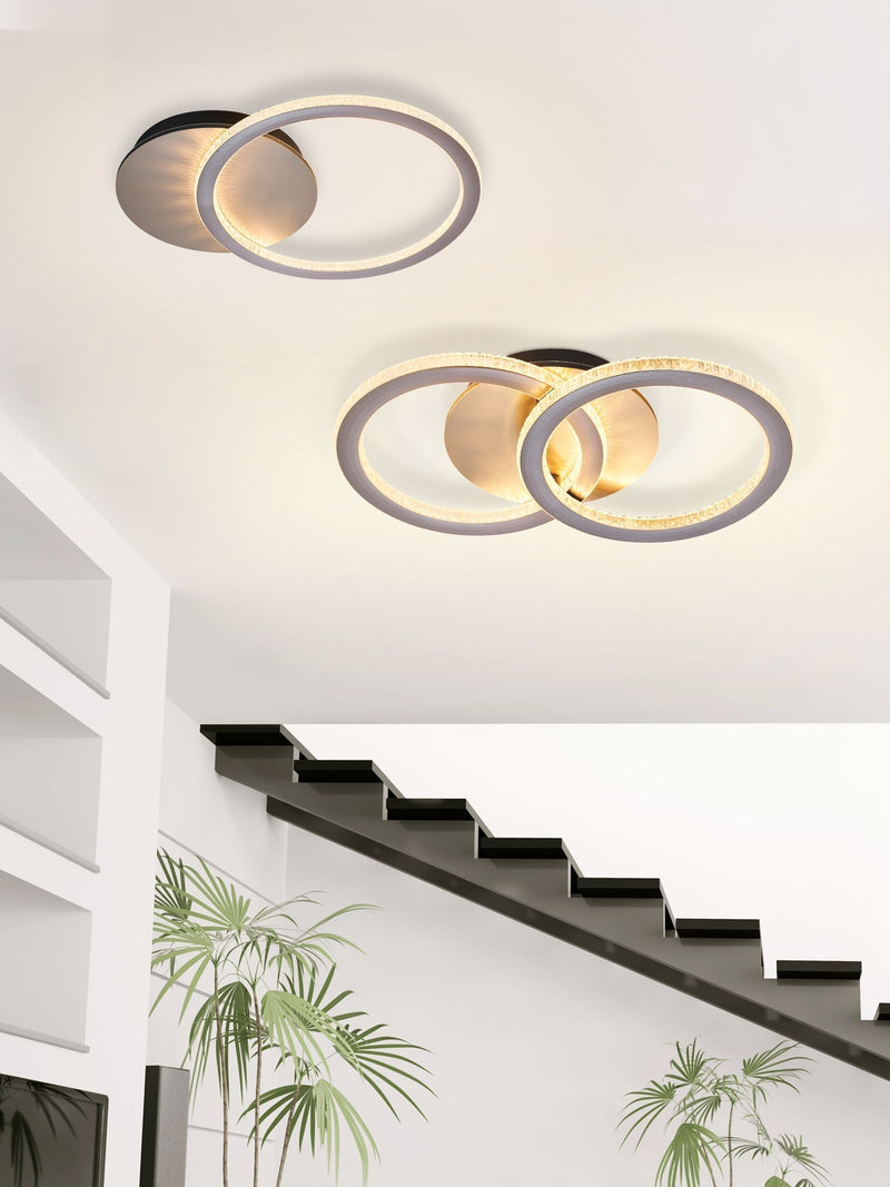 Searchlight flush ceiling light with LED dimming, UK version