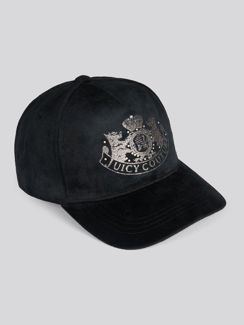 Juicy Couture black daydreamer velour cap, UK version