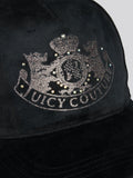 Juicy Couture black daydreamer velour cap, UK version