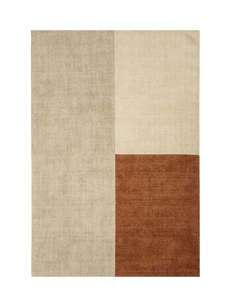 Asiatic Rugs Blox wool rug chocolate brown, UK version