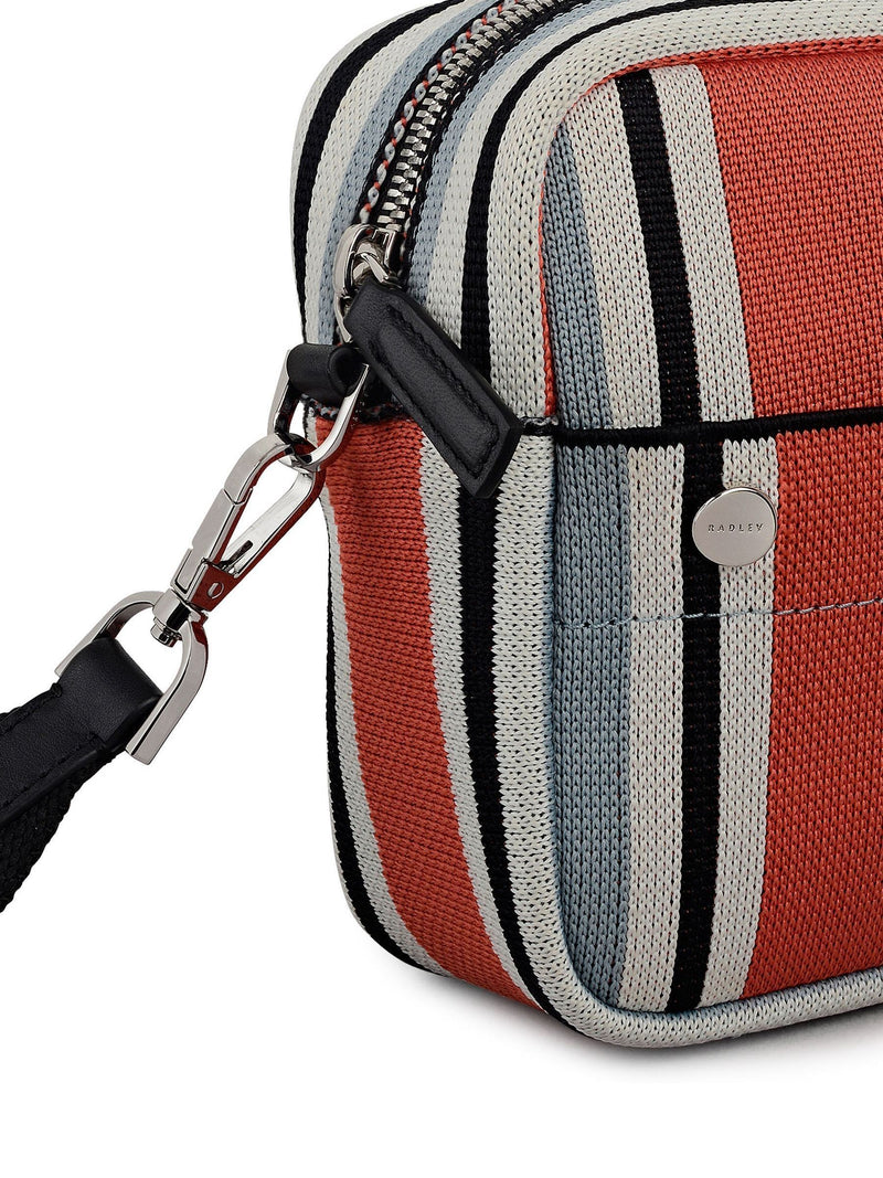 Radley Grey Cabana Stripe cross-body bag, UK version