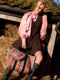 Radley Grey Cabana Stripe cross-body bag, UK version