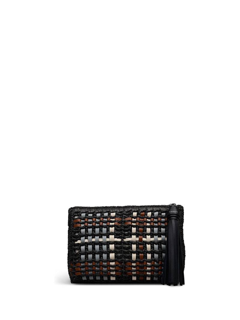 Radley The Camden raffia check pouch (British brand)