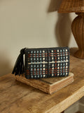 Radley The Camden raffia check pouch (British brand)