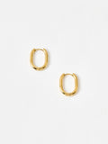 Oliver Bonas gold tone oval hoop earrings, imported from the UK