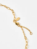 Oliver Bonas Talula gold-tone stainless steel heart pendant necklace, imported from the UK
