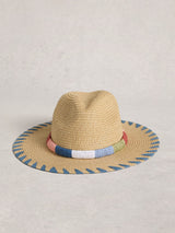 Next White Stuff Natural Whipstitch Fedora- Buy online at McGrocer