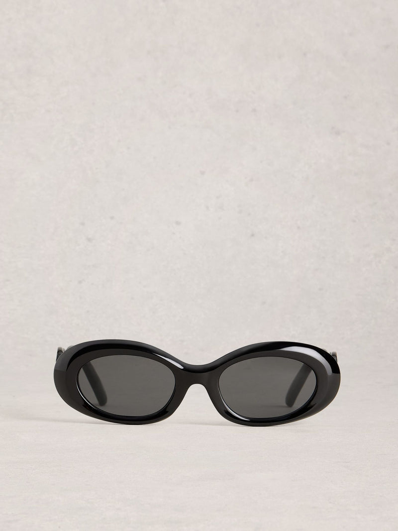 White Stuff black slim sunglasses, imported from the UK