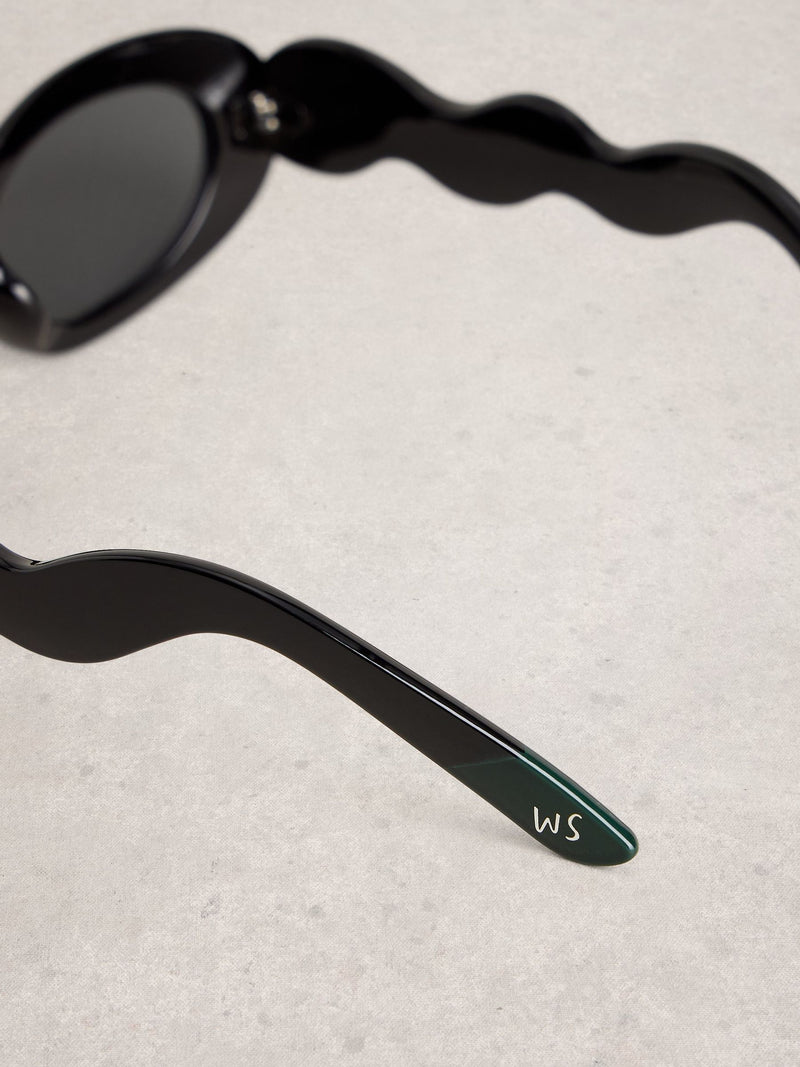 White Stuff black slim sunglasses, imported from the UK