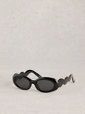 White Stuff black slim sunglasses, imported from the UK