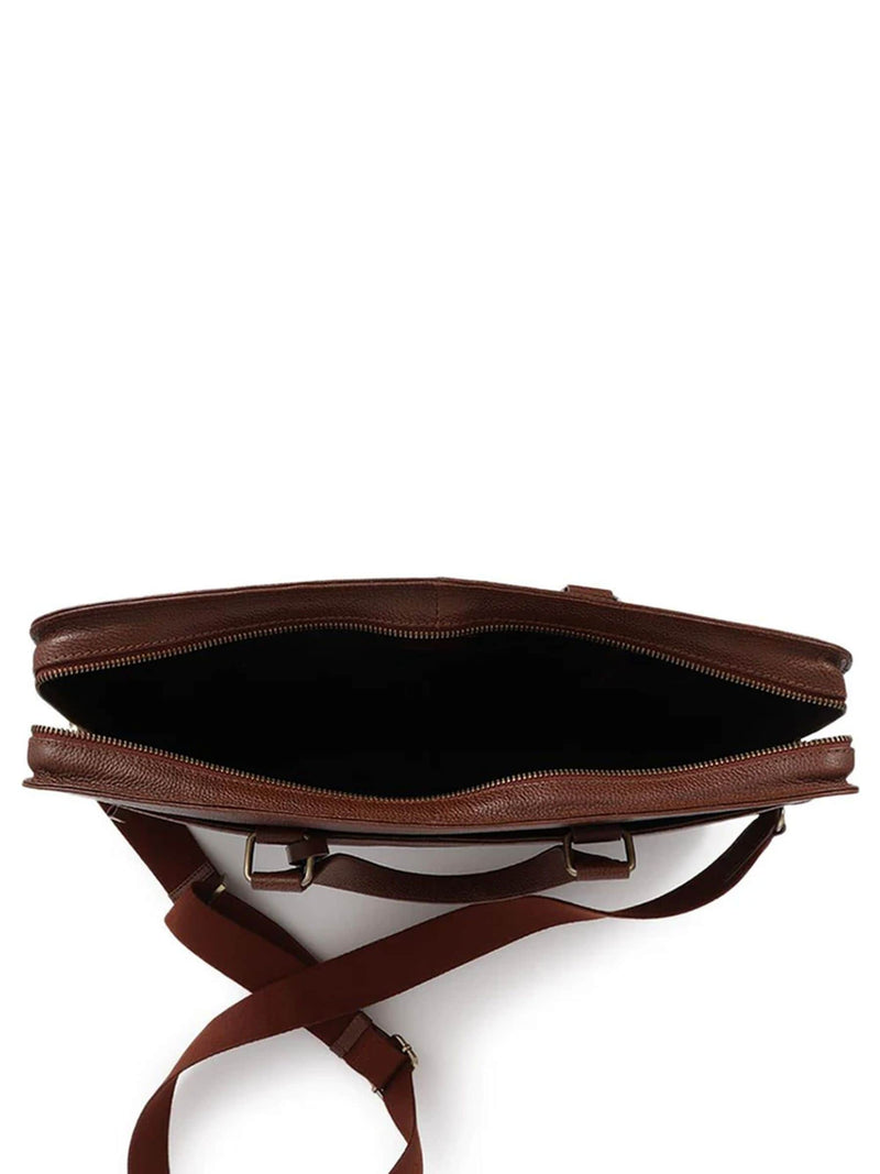 Jones Bootmaker brown leather briefcase (British brand)