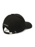 AllSaints black Gothic AS Logo baseball cap, imported from the UK