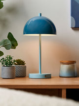Next BHS Blue Semi Dome USB-C Rechargeable Table Lamp- Buy online at McGrocer