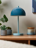 BHS blue dome rechargeable table lamp with USB-C - British product