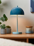 BHS blue dome rechargeable table lamp with USB-C - British product