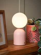 Next BHS Pink USB-C Rechargeable Table Lamp- Buy online at McGrocer
