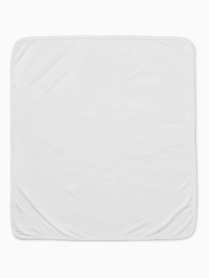 MORI White Supersoft baby blanket 87x74cm - British product