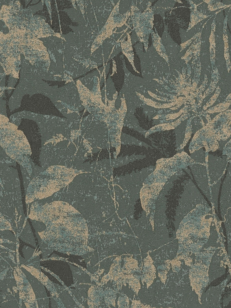 Galerie Blue Horizon Tree Leaf A4 wallpaper sample (British brand)