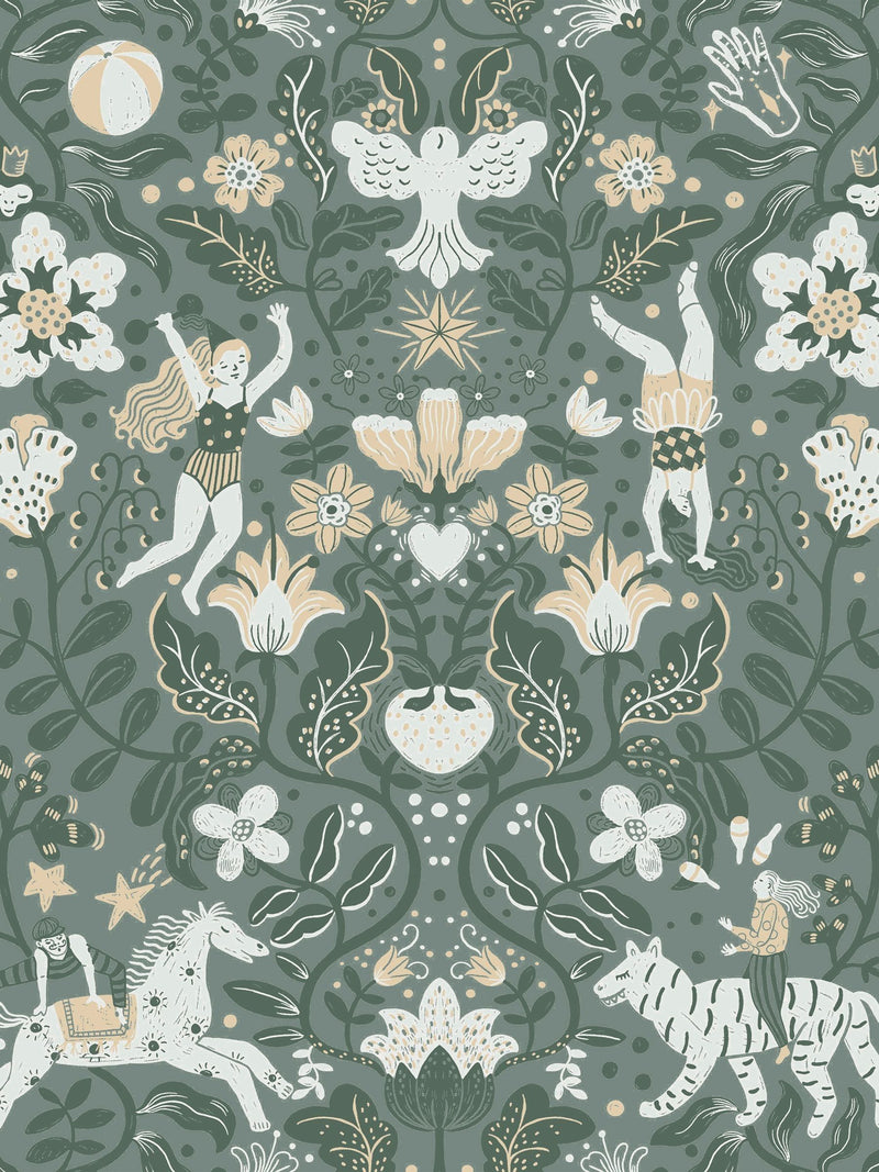 Galerie Green Resan Kids wallpaper sample A4 - British product