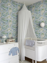 Next Galerie Wallcoverings Blue Resan Wallpaper 10.05m- Buy online at McGrocer