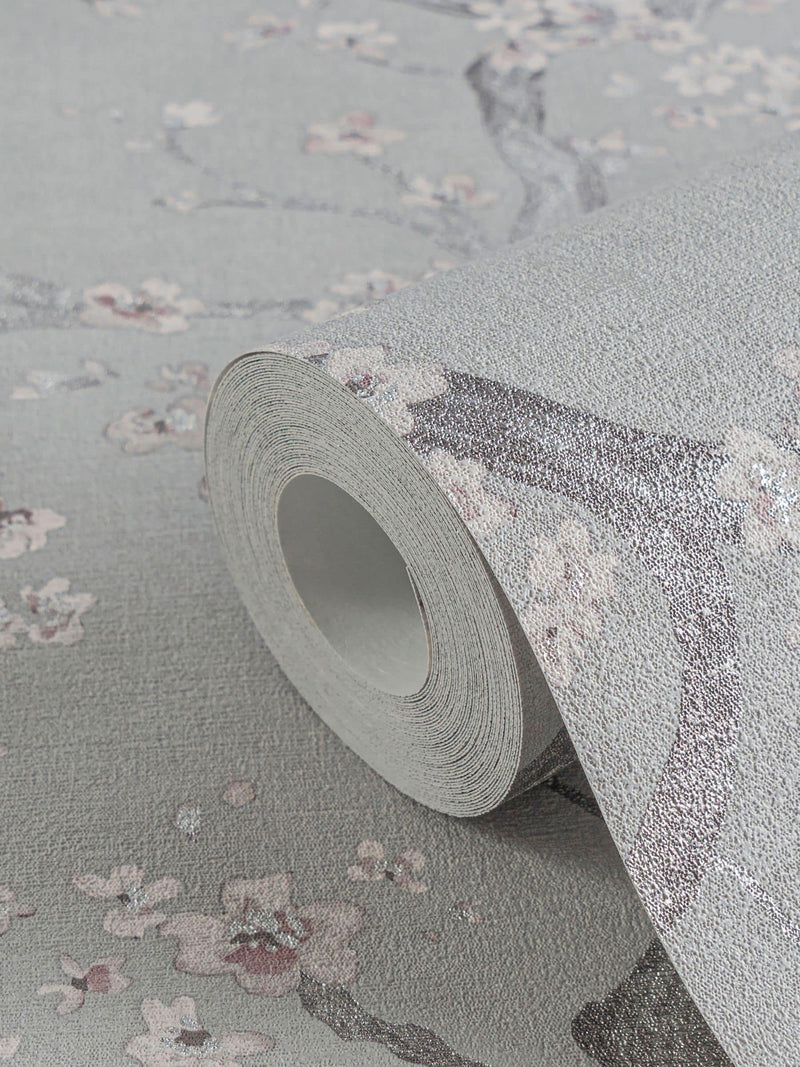 Galerie Floral Grey Horizon wallpaper 10.05m - British product